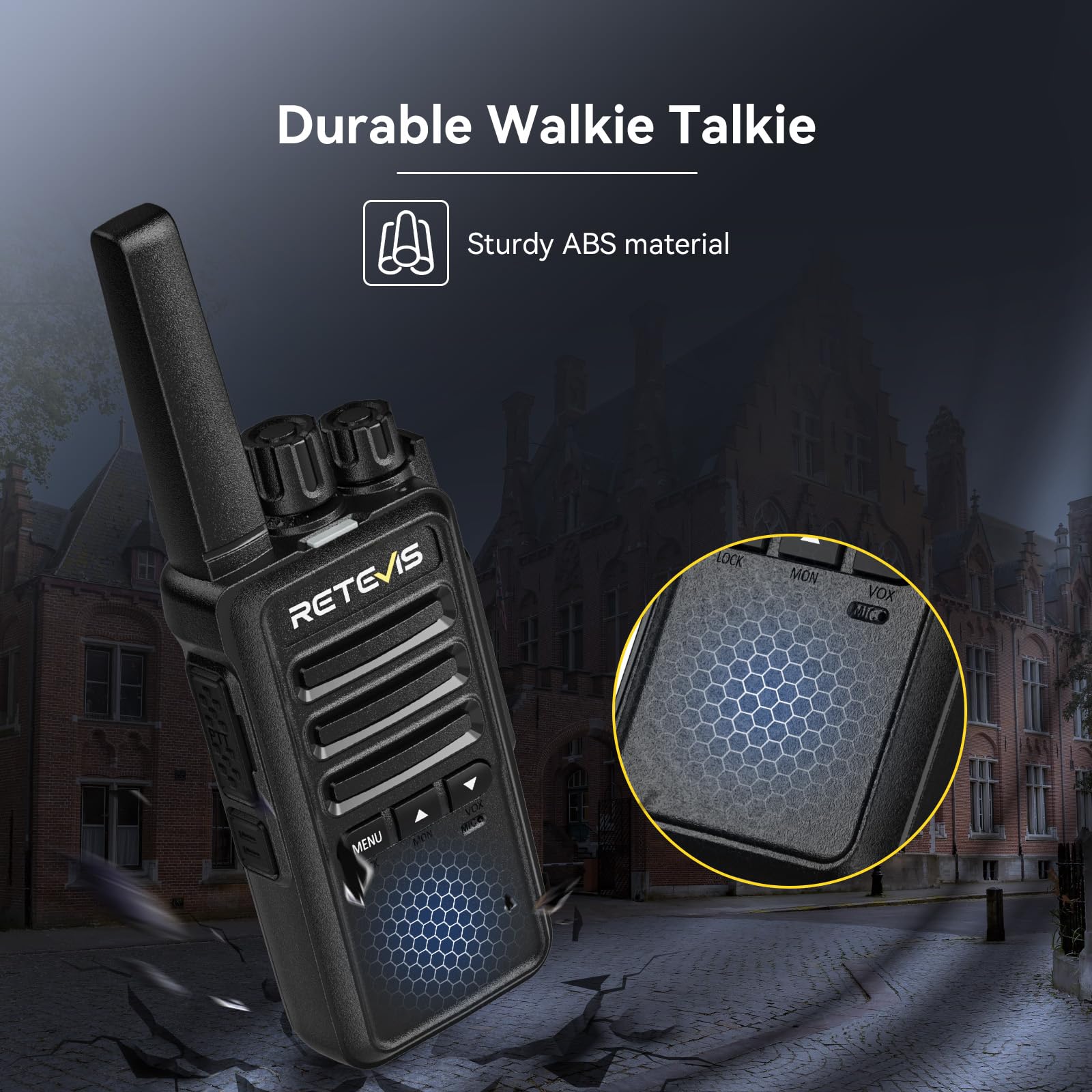 Retevis RT68B Walkie Talkies for Adults Long Range, with 10 Multi Way Charger, Easier Securer Charging, Rechargeable Two Way Radios for School Industry Warehouse(10 Pack)