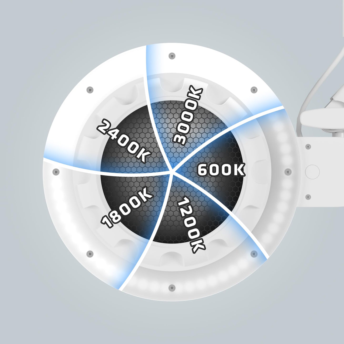 Gelpal 80W Industrial Nail Dust Collector, Adjustable 5000Pa Suction&3000lm Light,Comes With Two Replacement Filter And Universal Table Mount clamp, Low Noise Vacuum Fan for Polishing &Salon. (3000PA)