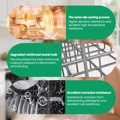 Upgraded W10728159 OEM Dishwasher Lower Rack Fit for Kitchenaid Dishwasher Rack, W10525646 W10780925 Dishwasher Rack Lower Intended for Maytag Dishwasher Parts Deep 22in Wide 20.5in 3-Year Service