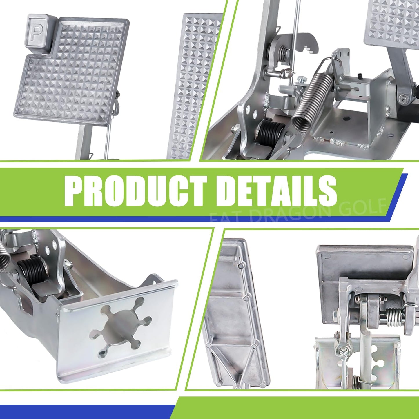 Panglong Golf Cart Electric Brake Pedal Assembly Dual Brake Cable,Suitable for Yamaha 2014-Up Golf Cart,OEM JW9-F7850-30,JW9-F7850-31,JW9-F7850-33-00,JOH-F7850-03-00,JOH-E7850-20-00,TOH-F7850-21-00