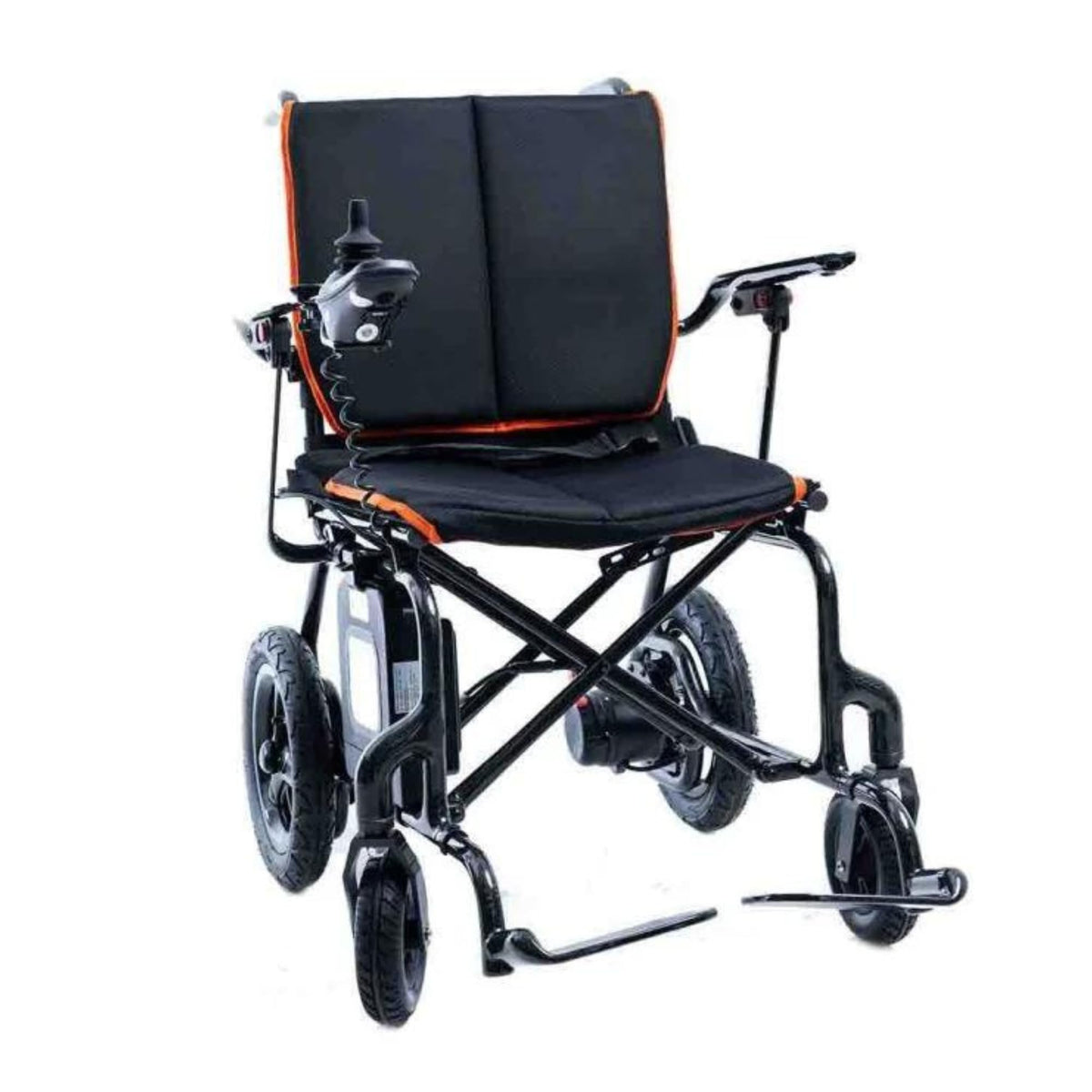 FeatherMobility - Black Lightweight Carbon Fiber Power Wheelchair - Right Hand Joystick - 29lb Frame