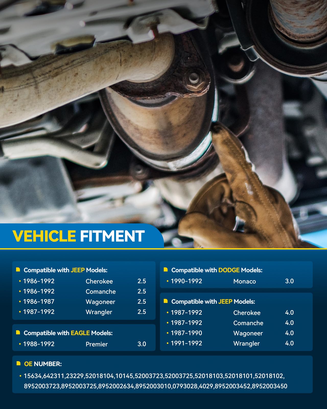 PHILTOP Catalytic Converter Kit Direct-Fit Replacement For 2014-2018 Silverado/Sierra 1500 4.3L/ 5.3L, 2015-2019 Tahoe/Suburban/Yukon/Yukon XL 5.3L OE Replace 50497, 645159, 50563 (EPA Compliant)