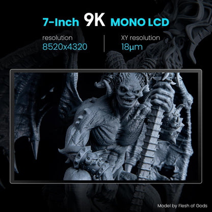 ELEGOO Mars 4 MSLA 3D Printer with 7" 9K Monochrome LCD, UV Resin Photocuring Printer, Multiple Print Modes, Printing Size of 6.04 x 3.06 x 6.89 inches