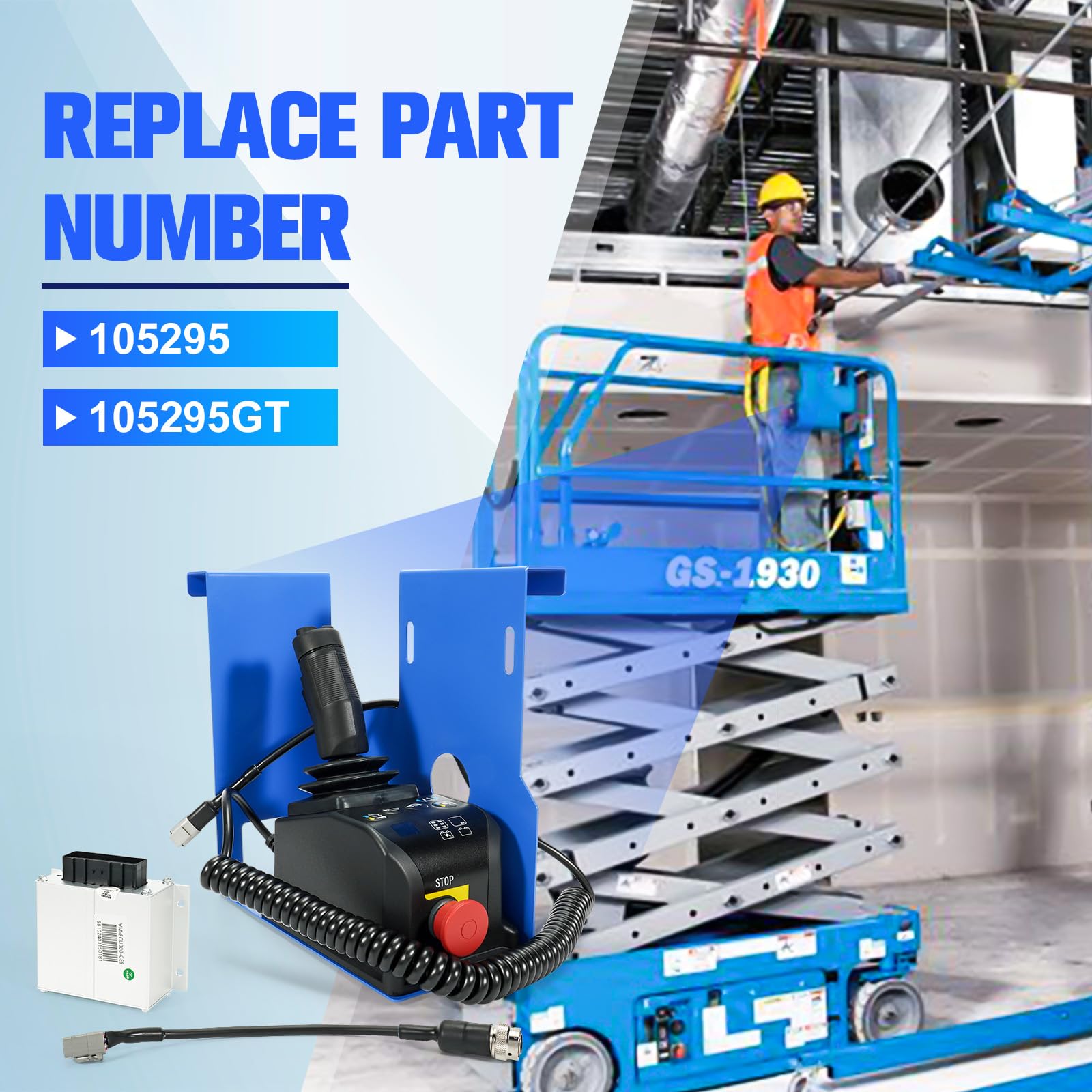 loosoo 105295 105295GT Control Box Update Kit with ECU Compatible with Genie Gen 1 to Gen 5 Scissor Lift GS-1530 GS-1930 GS-2032 GS-2046 GS-2632 GS-2646 GS-3246