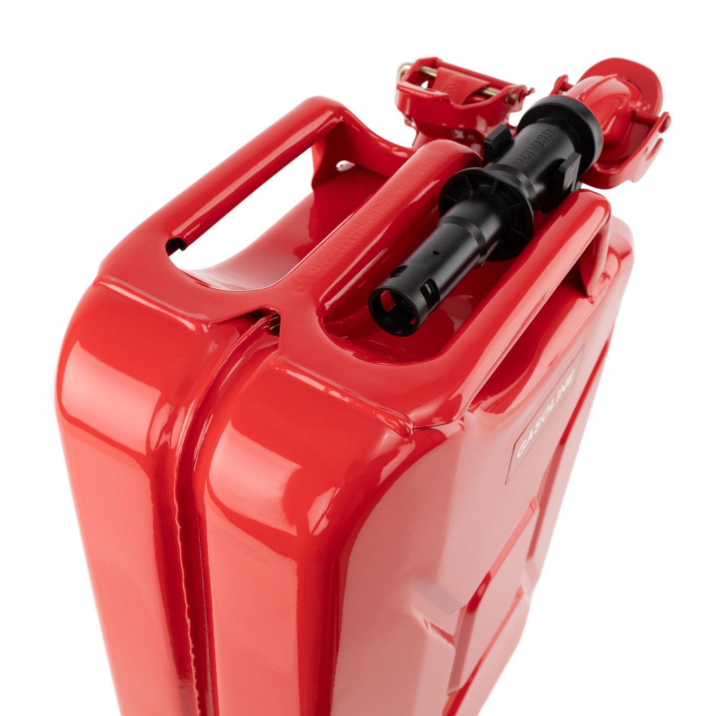 Wavian USA JC0020RVS Red Authentic NATO Jerry Fuel Can and Spout System (20 Liter)