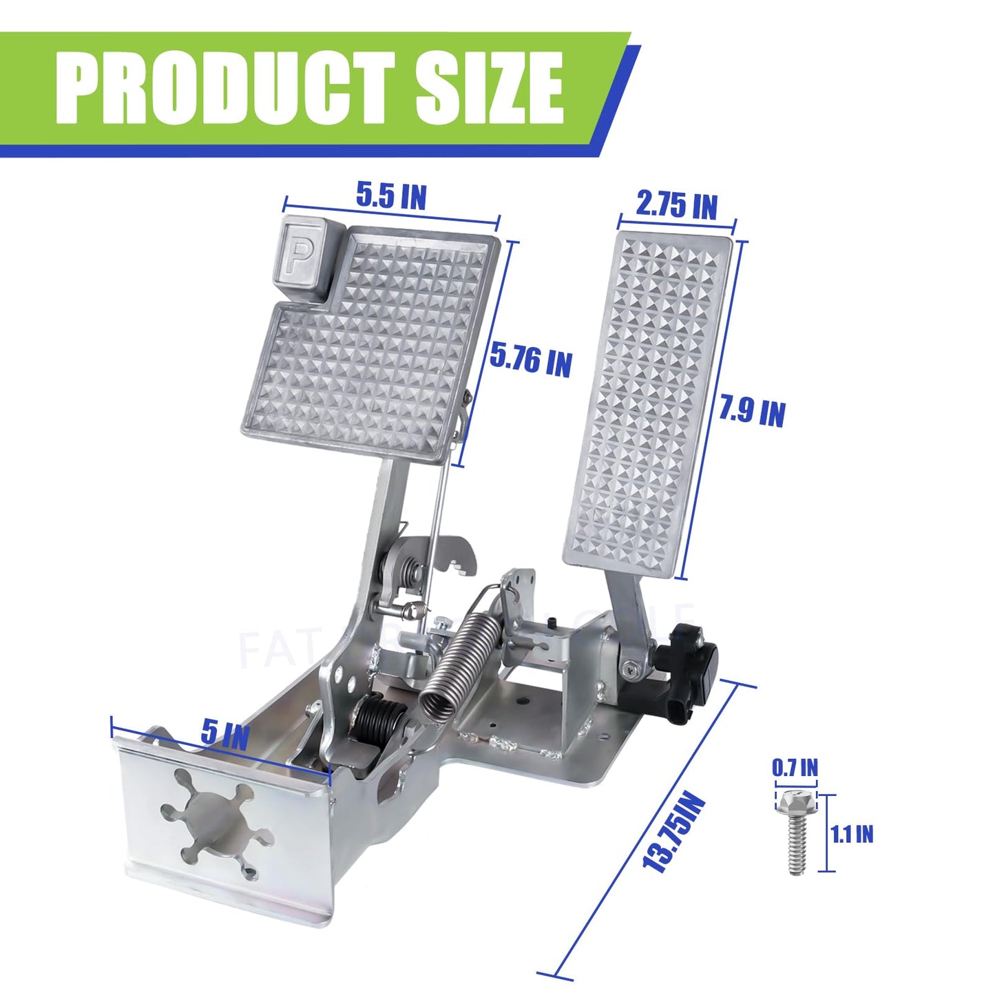 Panglong Golf Cart Electric Brake Pedal Assembly Dual Brake Cable,Suitable for Yamaha 2014-Up Golf Cart,OEM JW9-F7850-30,JW9-F7850-31,JW9-F7850-33-00,JOH-F7850-03-00,JOH-E7850-20-00,TOH-F7850-21-00