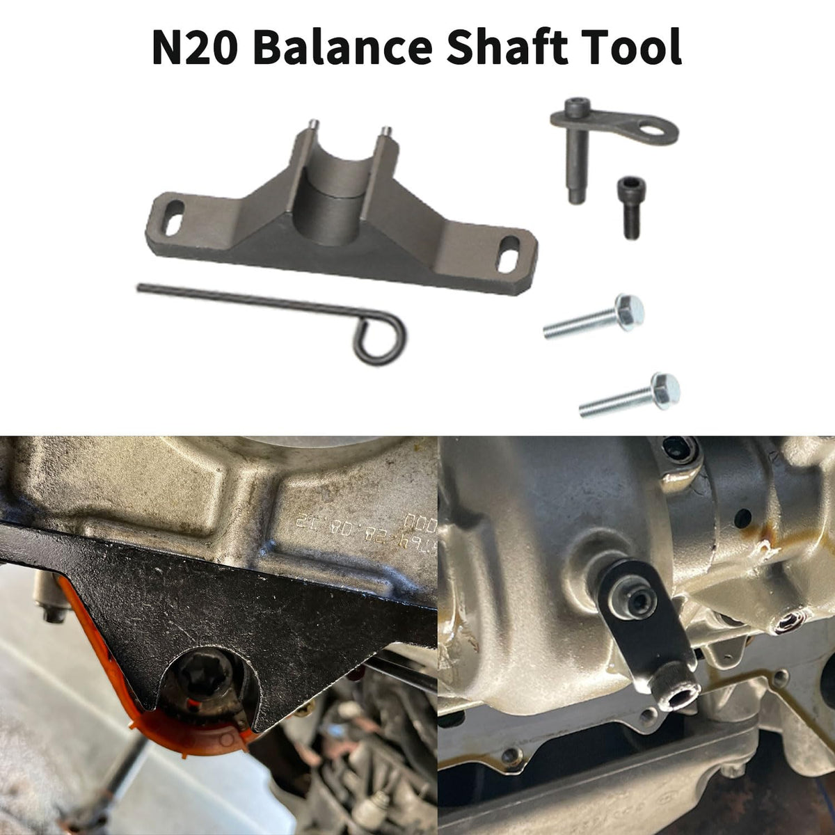 DPTOOL Camshaft Timing Flywheel Holder Tool Fuel Injector Remover Kit Compatible with BMW N20 N26 Engine