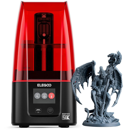 ELEGOO Mars 4 MSLA 3D Printer with 7" 9K Monochrome LCD, UV Resin Photocuring Printer, Multiple Print Modes, Printing Size of 6.04 x 3.06 x 6.89 inches