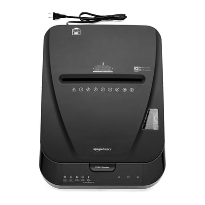 Amazon Basics 150 Sheet Autofeed Micro Cut Paper Credit Card Shredder for Security, Black