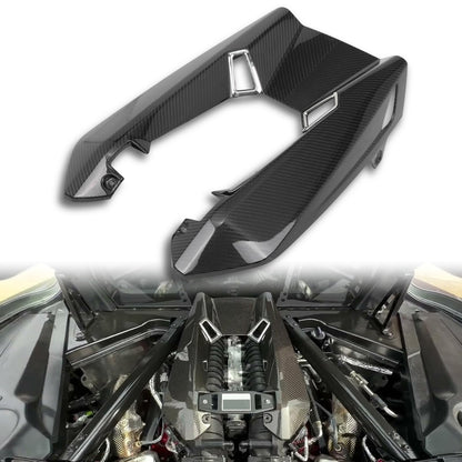 100% Carbon Fiber C8 Engine Cover Compatible with 2020-2025 Corvette C8 Z06, GM Factory Style Engine Hood Cover