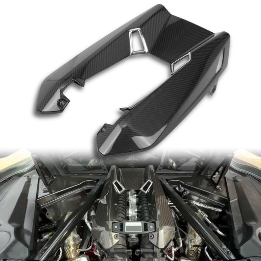 100% Carbon Fiber C8 Engine Cover Compatible with 2020-2025 Corvette C8 Z06, GM Factory Style Engine Hood Cover