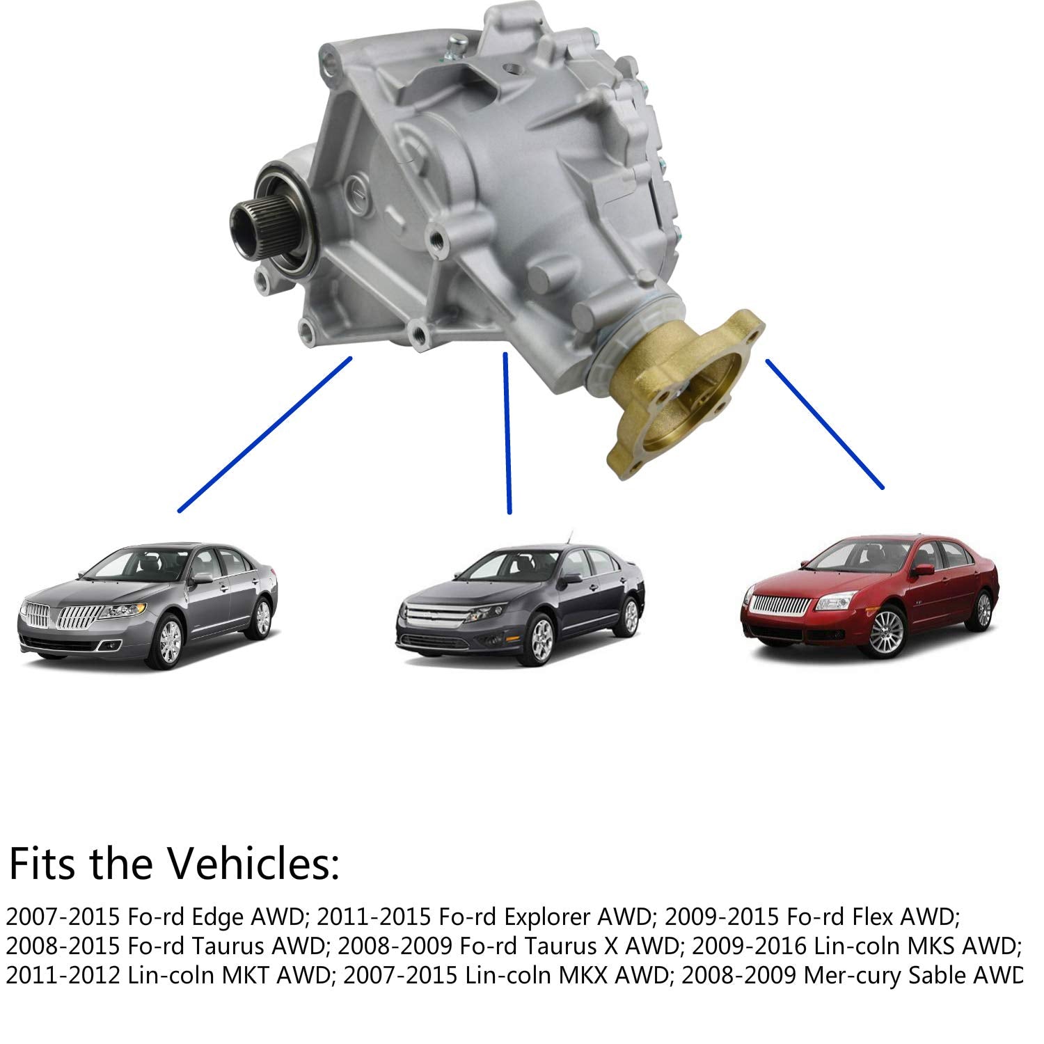 XXSR 600-234 Power Take Off Transfer Case Differential Unit Fits for Fo-rd Edge V6 3.5L Explorer V6 3.5L Flex AWD 2008-2015 Taurus/ 08-09 X, Lin-coln MKS MKT MKX, Mer-cury Sable AT4Z-7251-A