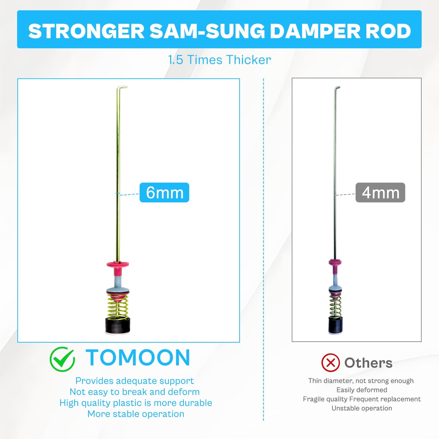 ð—¡ð—˜ð—ª Suspension Rods for Sam-sung Top Load Washer WA50R5200AW/US WA45N3050AW/A4 WA45T3200AW/A4 WA50R5400AV/US WA45T3400AW/A4 - Replace DC97-16350U DC97-16350T DC97-16350S