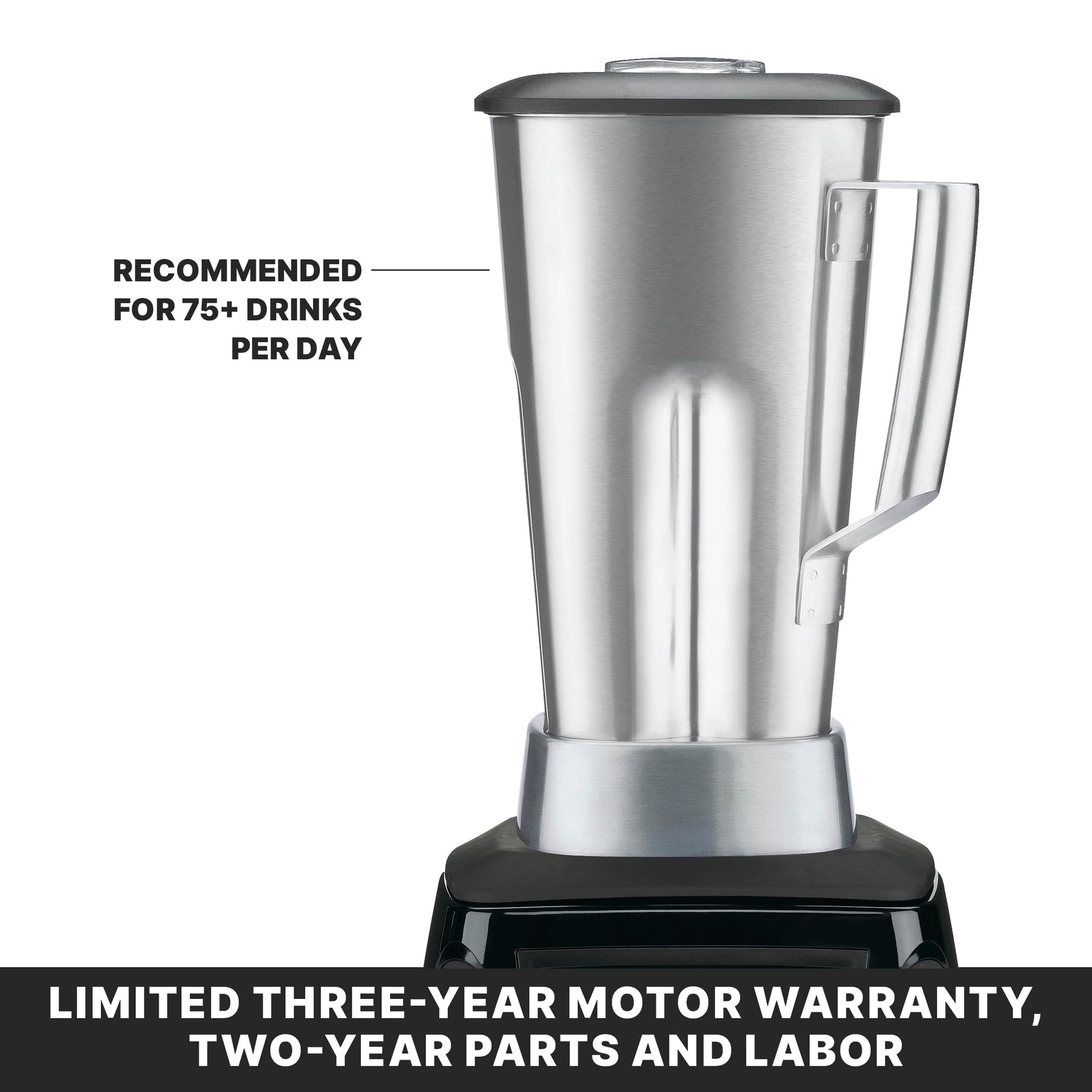 Waring Commercial MX1200XTS 3.5 HP Blender with Variable Speed Dial Speed Controls and a 64 oz. Stainless Steel Container, 120V, 5-15 Phase Plug