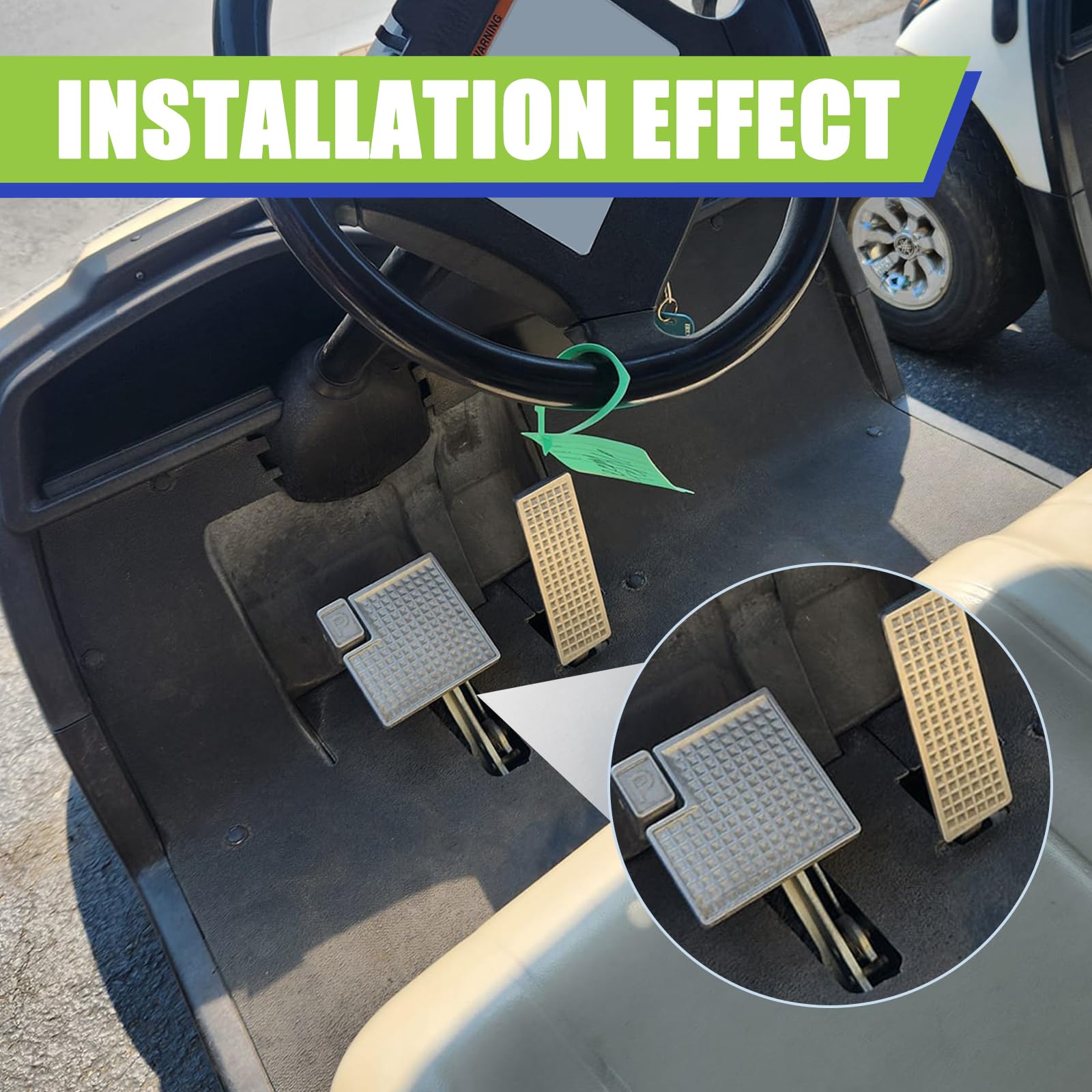 Panglong Golf Cart Electric Brake Pedal Assembly Dual Brake Cable,Suitable for Yamaha 2014-Up Golf Cart,OEM JW9-F7850-30,JW9-F7850-31,JW9-F7850-33-00,JOH-F7850-03-00,JOH-E7850-20-00,TOH-F7850-21-00