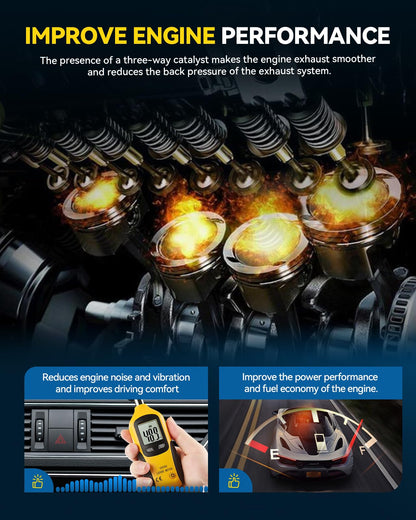 PHILTOP Catalytic Converter Kit Direct-Fit Replacement For 2014-2018 Silverado/Sierra 1500 4.3L/ 5.3L, 2015-2019 Tahoe/Suburban/Yukon/Yukon XL 5.3L OE Replace 50497, 645159, 50563 (EPA Compliant)