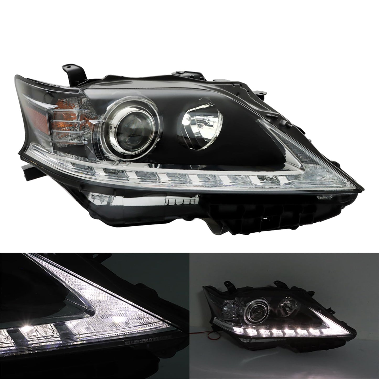WFLNHB Headlights Assembly Replacement for 2013-2015 Lexus RX350 RX450h Headlights with DRL Set Driver ï¼† Passenger Side