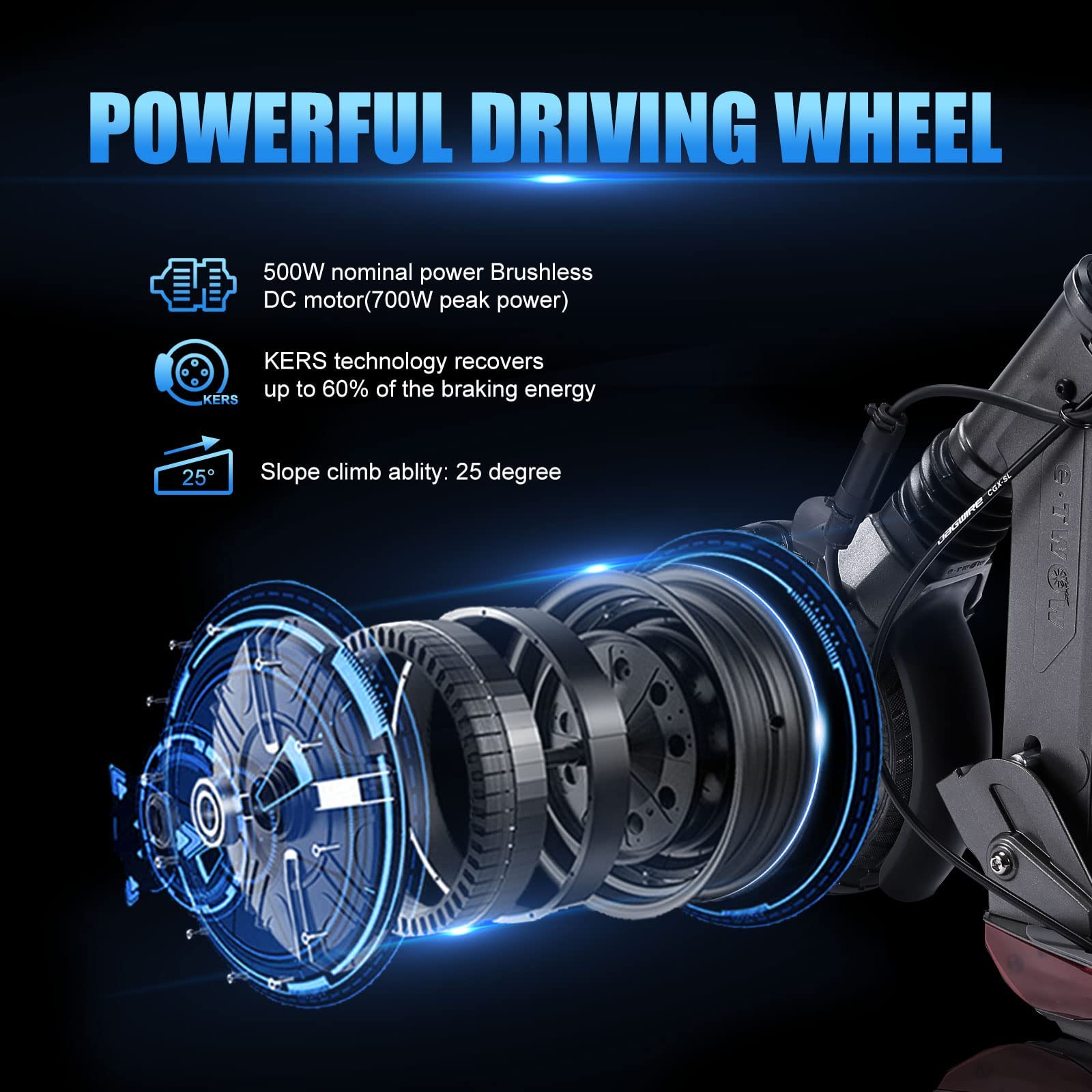 E-TWOW GT SE Electric Scooter, 31 Mile Range, 25 MPH Max Speed, 275lbs Max Load, Adjustable Handlebar Height, Lightweight(29lbs) and Foldable, Great for Commuting, UL Certified