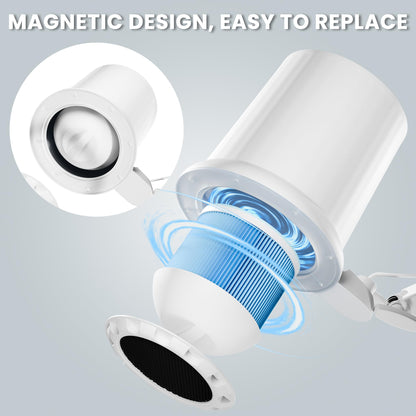 Gelpal 80W Industrial Nail Dust Collector, Adjustable 5000Pa Suction&3000lm Light,Comes With Two Replacement Filter And Universal Table Mount clamp, Low Noise Vacuum Fan for Polishing &Salon. (3000PA)