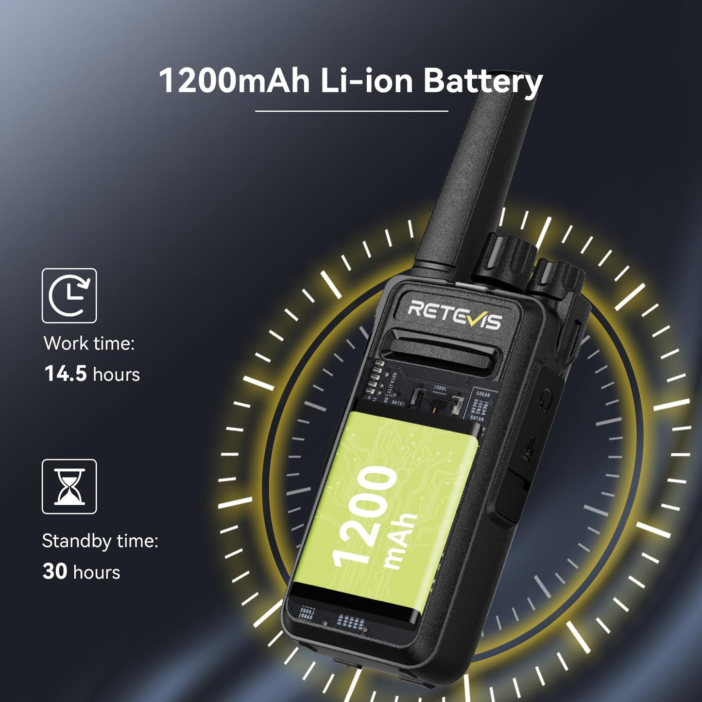 Retevis RT68B Walkie Talkies for Adults Long Range, with 10 Multi Way Charger, Easier Securer Charging, Rechargeable Two Way Radios for School Industry Warehouse(10 Pack)