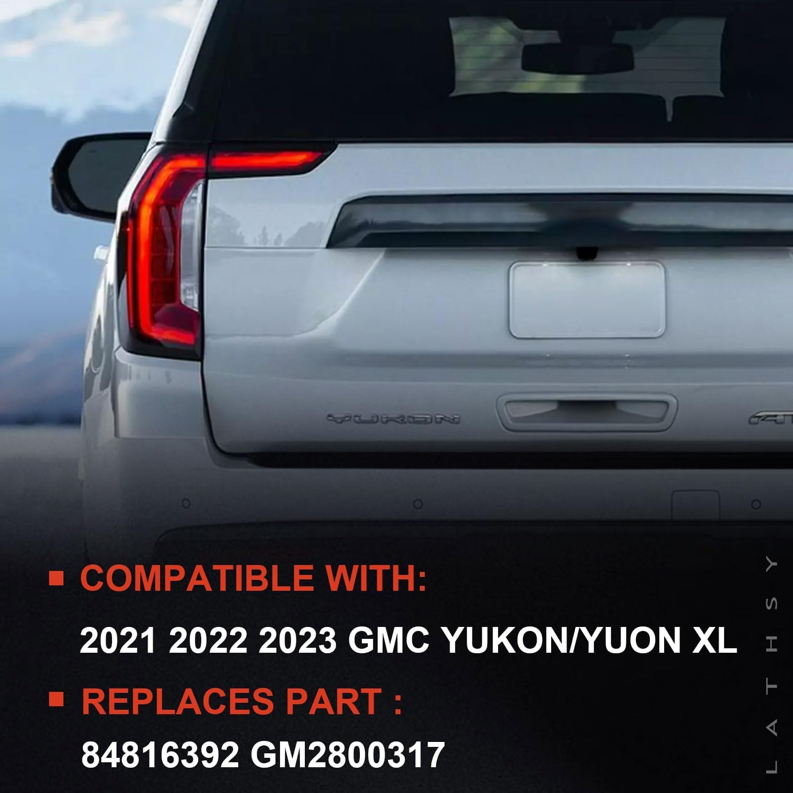 Lathsy Tail Light LED Compatible With 2021 2022 2023 2024 GMC Yukon/Yukon XL Outer Left Driver Side Taillight Replace 84816392