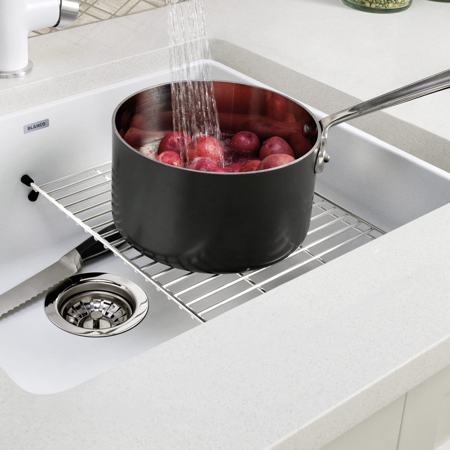 BLANCO Precis 24in. Single Bowl Kitchen Sink, White