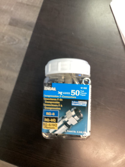IDEAL Electrical RTQ RG-6 RTQ 92-650 Compression Connector (Pack of 50)
