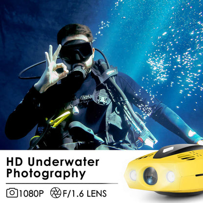 CHASING Dory Underwater Drone - 1080p Full HD Underwater Drone with Camera for Real Time Viewing, APP Remote Control, Palm-Sized and Portable with Carrying Case, WiFi Buoy and 49 ft Tether, ROV