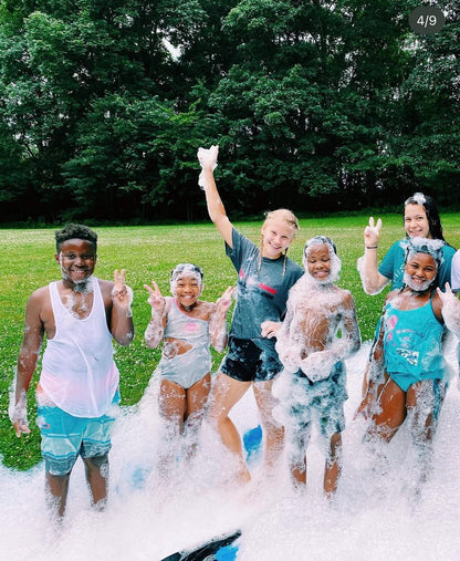 LANGXUN 2025 Upgrade Foam Machine for Party, 1200W High Power Foam Cannon Bubble Machine, Outdoor Summer Pool Party Water Toys for Adults & Kids, Birthdays Celebrations and Backyard Events