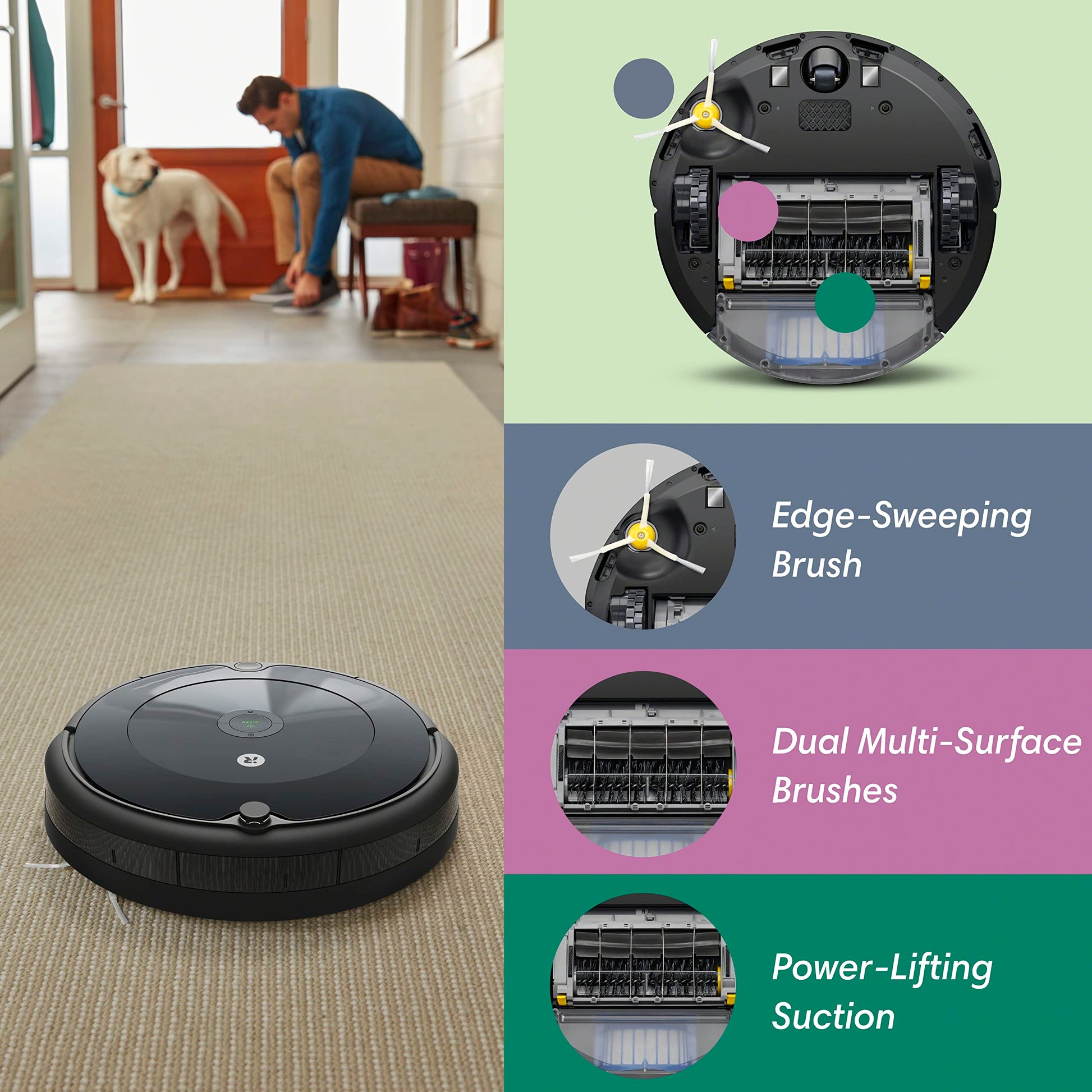 iRobot Roomba 694 Robot Vacuum-Wi-Fi Connectivity, Personalized Cleaning Recommendations, Works with Alexa, Good for Pet Hair, Carpets, Hard Floors, Self-Charging