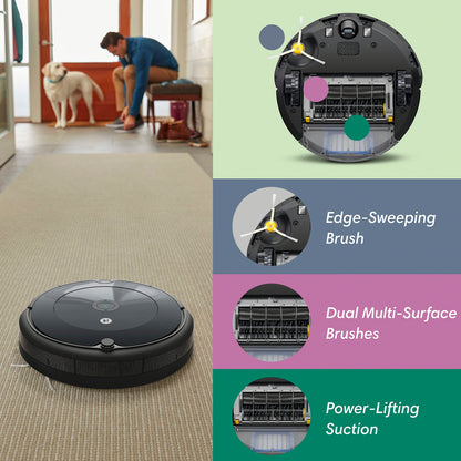 iRobot Roomba 694 Robot Vacuum-Wi-Fi Connectivity, Personalized Cleaning Recommendations, Works with Alexa, Good for Pet Hair, Carpets, Hard Floors, Self-Charging