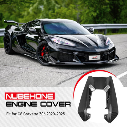 100% Carbon Fiber C8 Engine Cover Compatible with 2020-2025 Corvette C8 Z06, GM Factory Style Engine Hood Cover