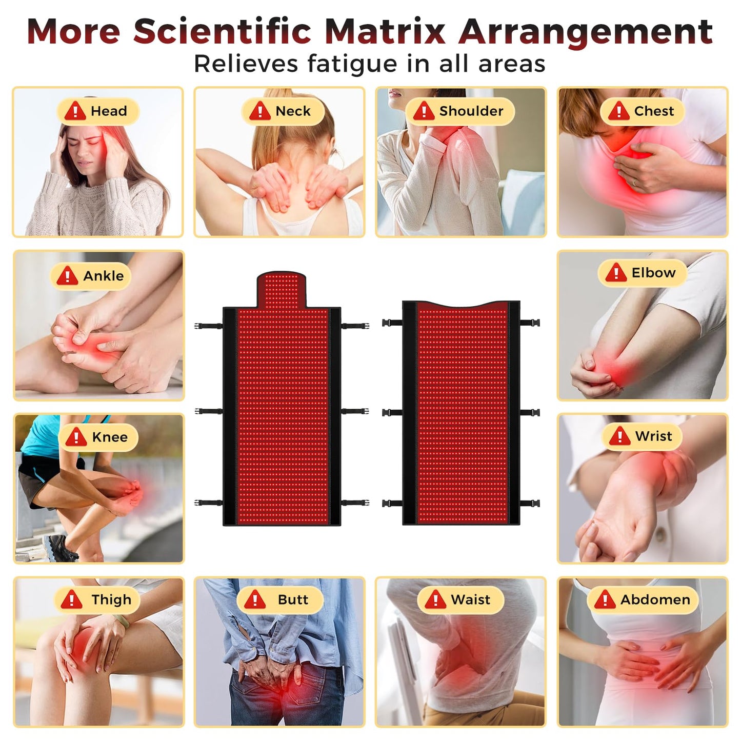 Full Body Red Light Therapy Mat, 2in1 LEDs (660nm& 850nm) Red Light Therapy Blanket, Premium Material, Adjustable Timer & Intensity (2570 LEDs) (2570 LEDs)