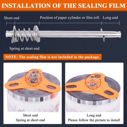 UNOPENED JIAWANSHUN Manual Cup Sealing Machine Electric Cup Sealer for Bubble Boba Milk Tea Cup Sealer for Height 170mm Ï†90mm/95mm Plastic and Paper Cup (110V)