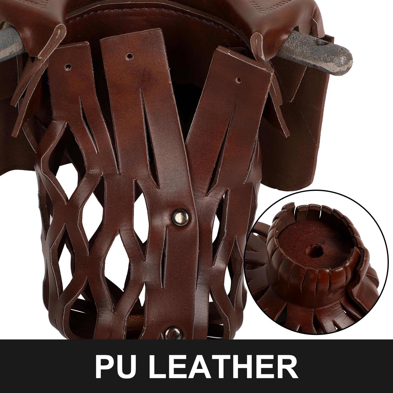 Dysdensa 6-Piece PU Leather Billiard Pockets with Diamond Pattern - Durable Accessories for Billiard Pool Table (Walnut)