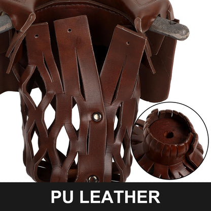 Dysdensa 6-Piece PU Leather Billiard Pockets with Diamond Pattern - Durable Accessories for Billiard Pool Table (Walnut)