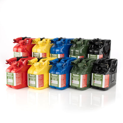 Wavian USA JC0020RVS Red Authentic NATO Jerry Fuel Can and Spout System (20 Liter)