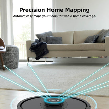 Shark AV2501S AI Ultra Robot Vacuum, with Matrix Clean, Home Mapping, 30-Day Capacity HEPA Bagless Self Empty Base, Perfect for Pet Hair, Wifi, Dark Grey