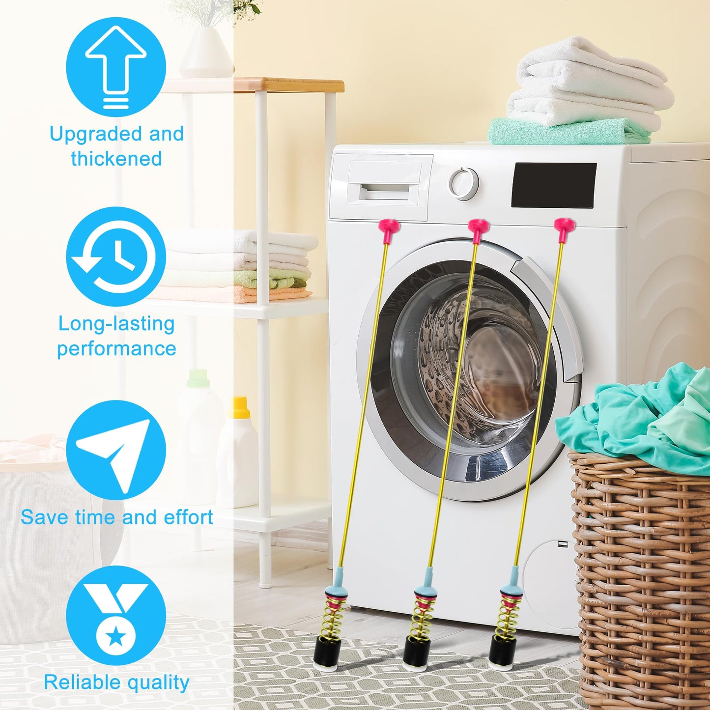 ð—¡ð—˜ð—ª Suspension Rods for Sam-sung Top Load Washer WA50R5200AW/US WA45N3050AW/A4 WA45T3200AW/A4 WA50R5400AV/US WA45T3400AW/A4 - Replace DC97-16350U DC97-16350T DC97-16350S