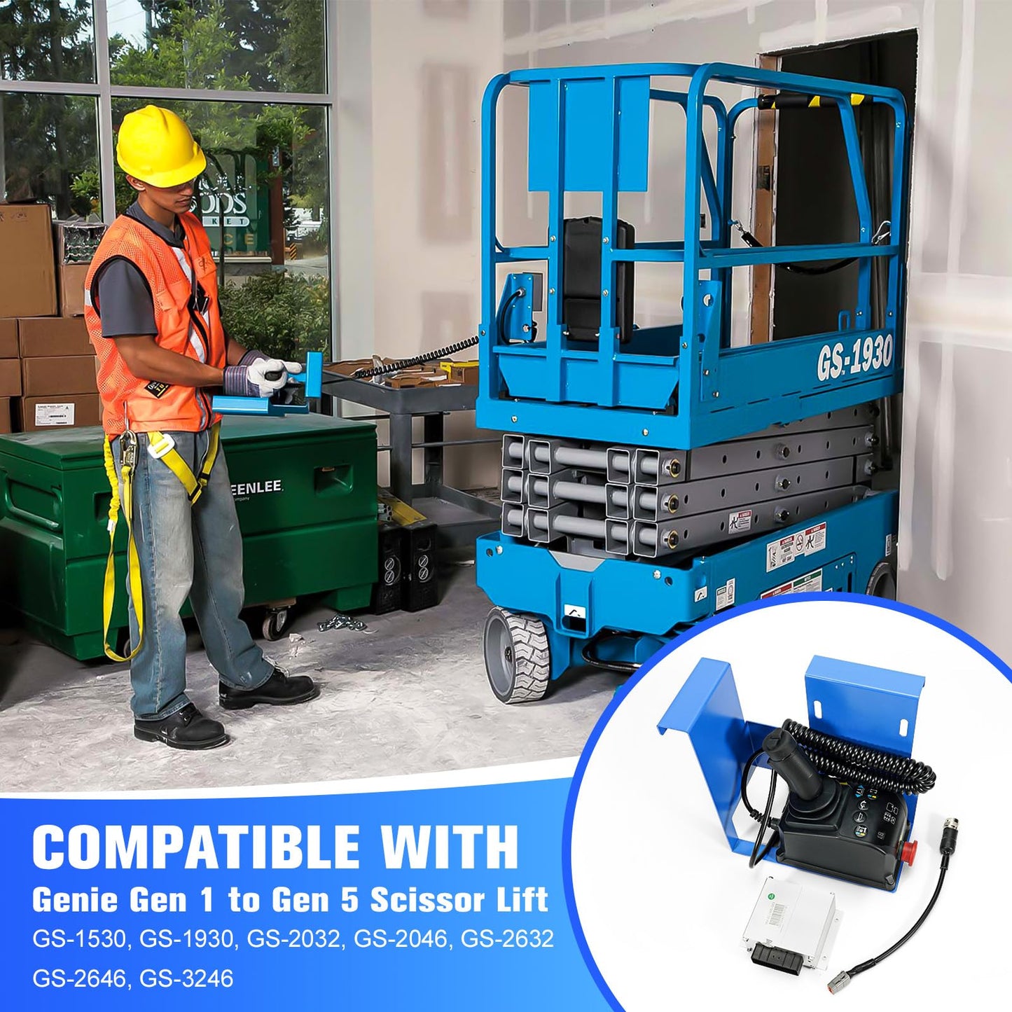 loosoo 105295 105295GT Control Box Update Kit with ECU Compatible with Genie Gen 1 to Gen 5 Scissor Lift GS-1530 GS-1930 GS-2032 GS-2046 GS-2632 GS-2646 GS-3246