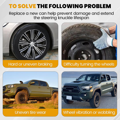 698-149 Front Steering Knuckle Wheel Bearing Hub Assembly Compatible with Toyota Tacoma 2.7L 3.5L 4.0L 4WD 2005-2023 Driver Spindle Knuckle assy w/ABS sensor replace for 43212-04060 43212-04050