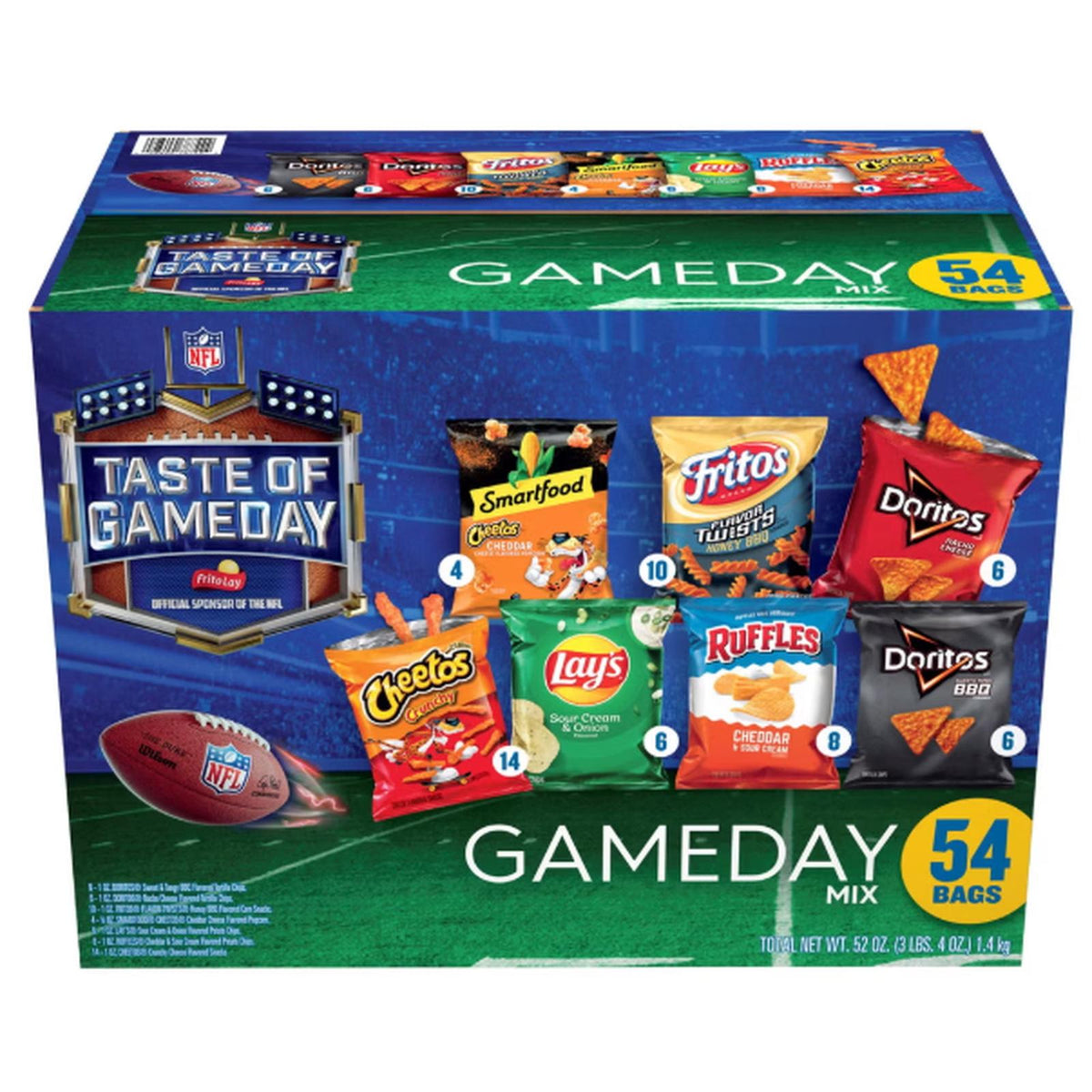Frito-Lay Taste of Gameday Mix Variety Snack Pack, 54 Bags