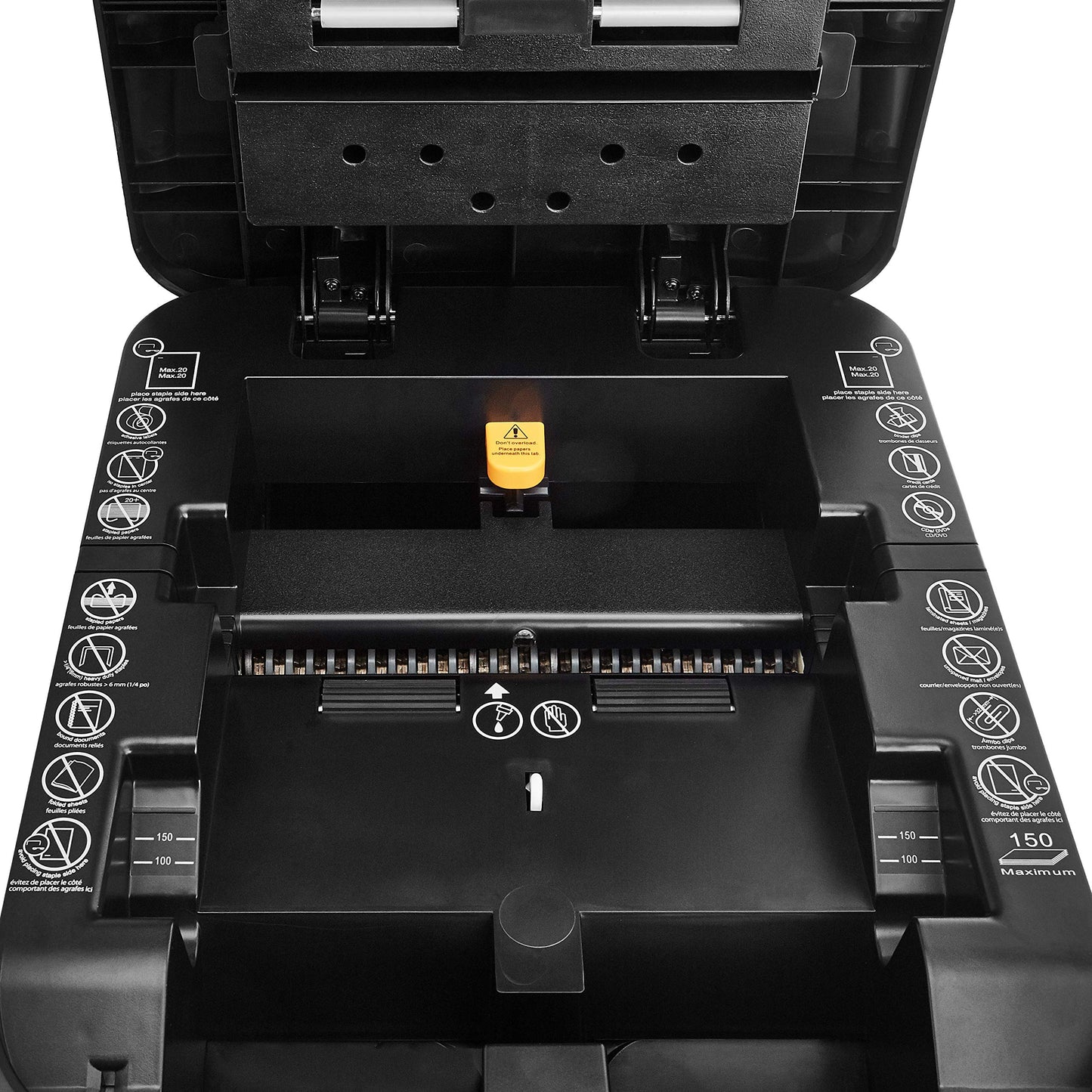 Amazon Basics 150 Sheet Autofeed Micro Cut Paper Credit Card Shredder for Security, Black