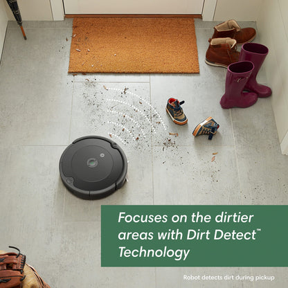 iRobot Roomba 694 Robot Vacuum-Wi-Fi Connectivity, Personalized Cleaning Recommendations, Works with Alexa, Good for Pet Hair, Carpets, Hard Floors, Self-Charging
