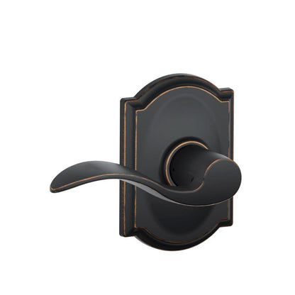 Accents 619422 Schlage F10 V Acc 716 Cam Wave Shape Passage Door Lever, Unkeyed, Handle and Zinc, Aged Bronze, Brass
