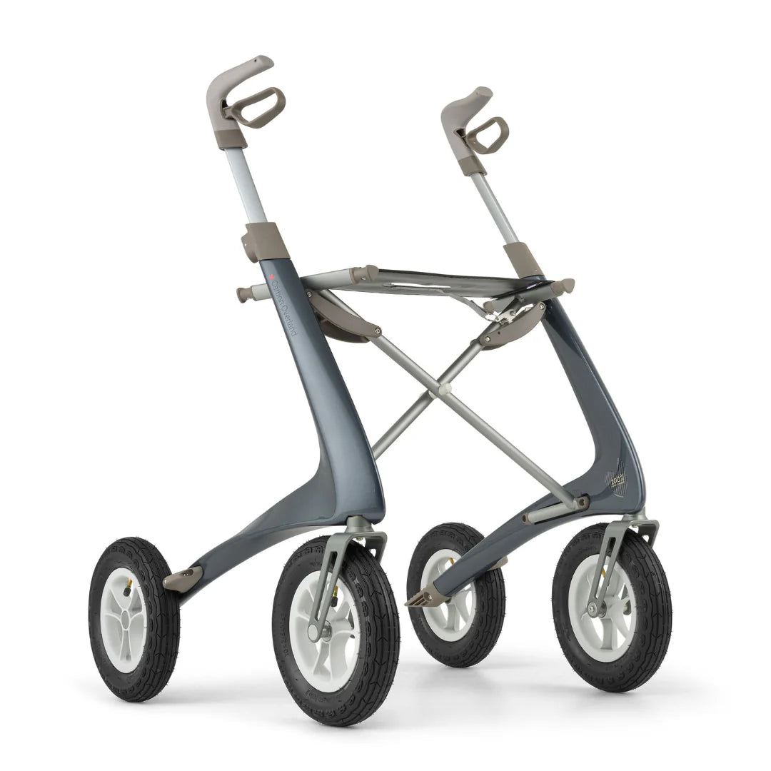 byACRE Carbon Overland All Terrain Walker for Adults – 14.8 Lbs Adult Walkers with 4 Wheels and Seat - Seated Walkers with Wheels - Worlds Lightest Folding All-Terrain Rolling Walker with Seat