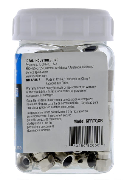 IDEAL Electrical RTQ RG-6 RTQ 92-650 Compression Connector (Pack of 50)