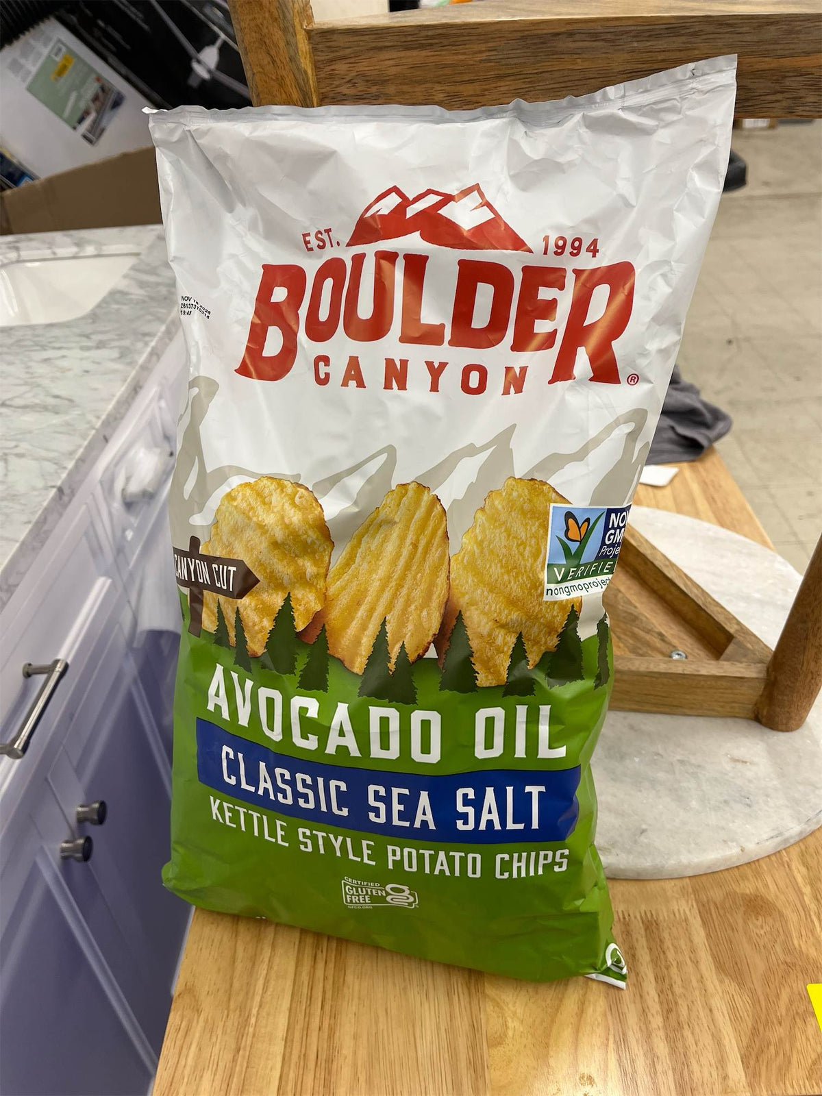 Boulder Canyon Avocado Oil Sea Salt Potato Chips, 1 lb 6oz Bag
