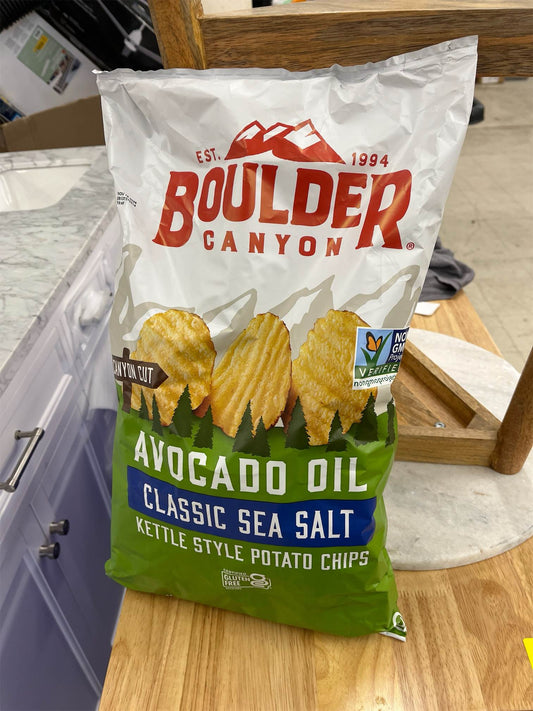 Boulder Canyon Avocado Oil Sea Salt Potato Chips, 1 lb 6oz Bag