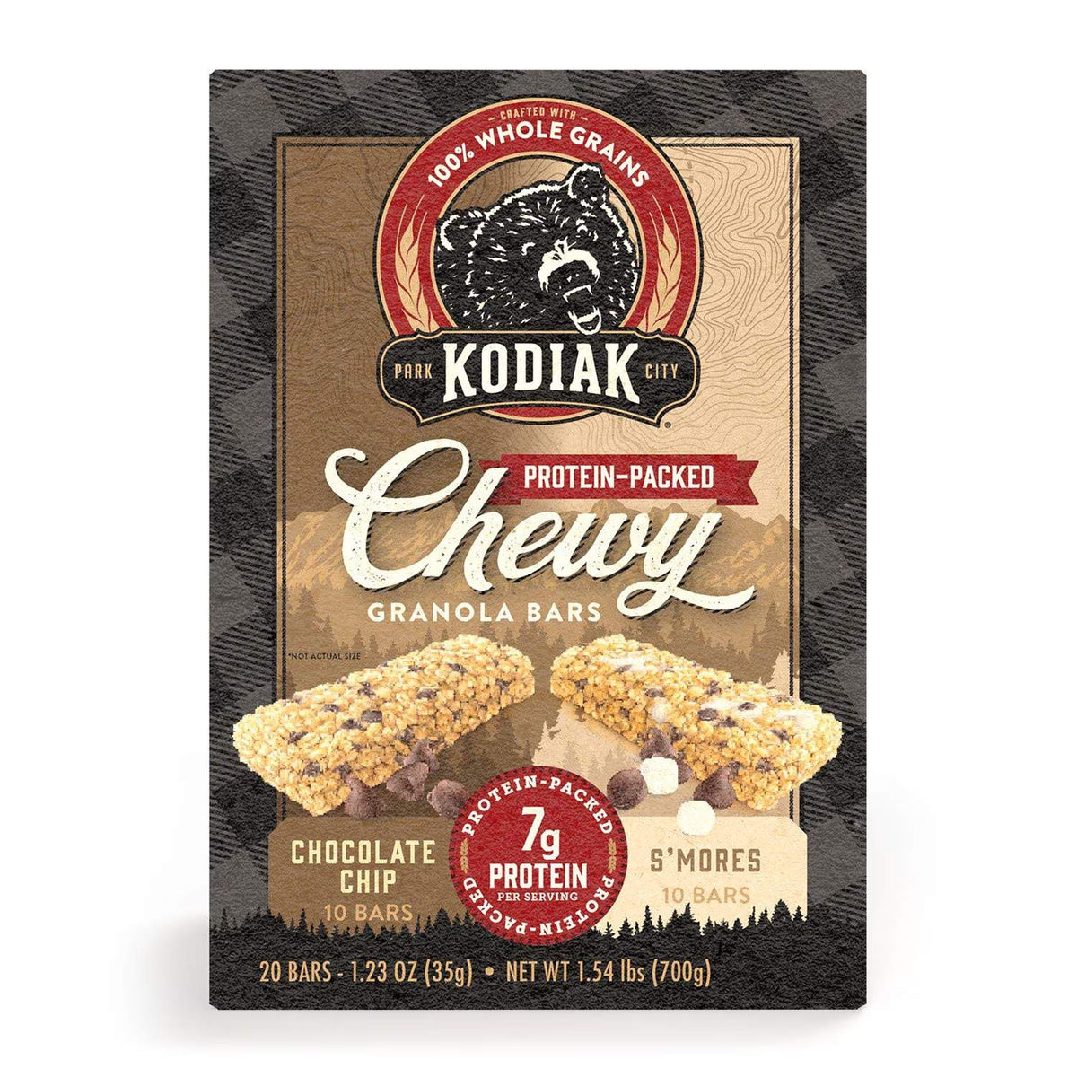 Kodiak Chewy Granola Bars, Variety Pack, 20 ct.